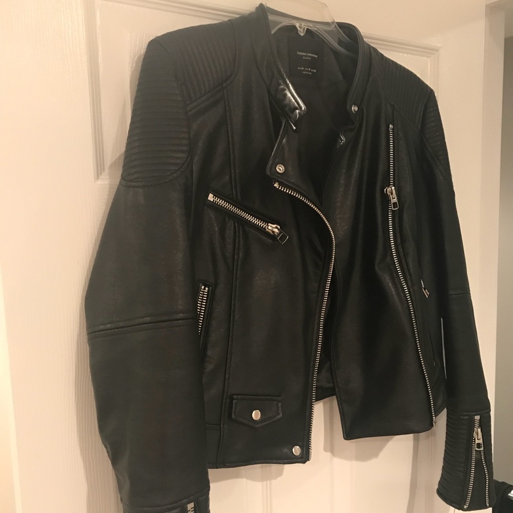 Zara TRF faux Leather MoTo jacket
